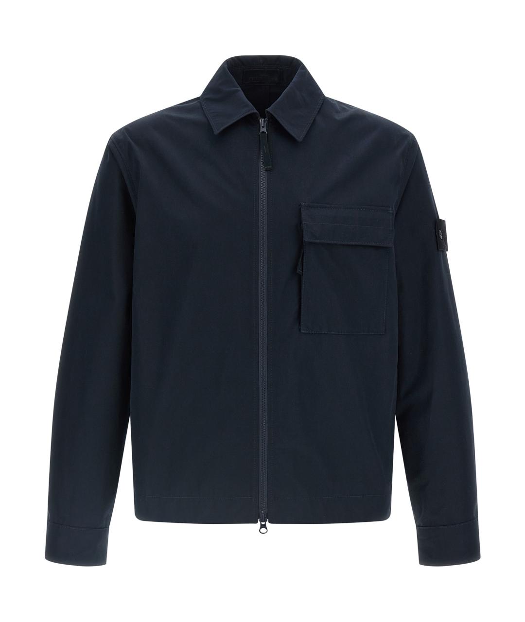 STONE ISLAND Синяя хлопковая кэжуал рубашка, фото 1