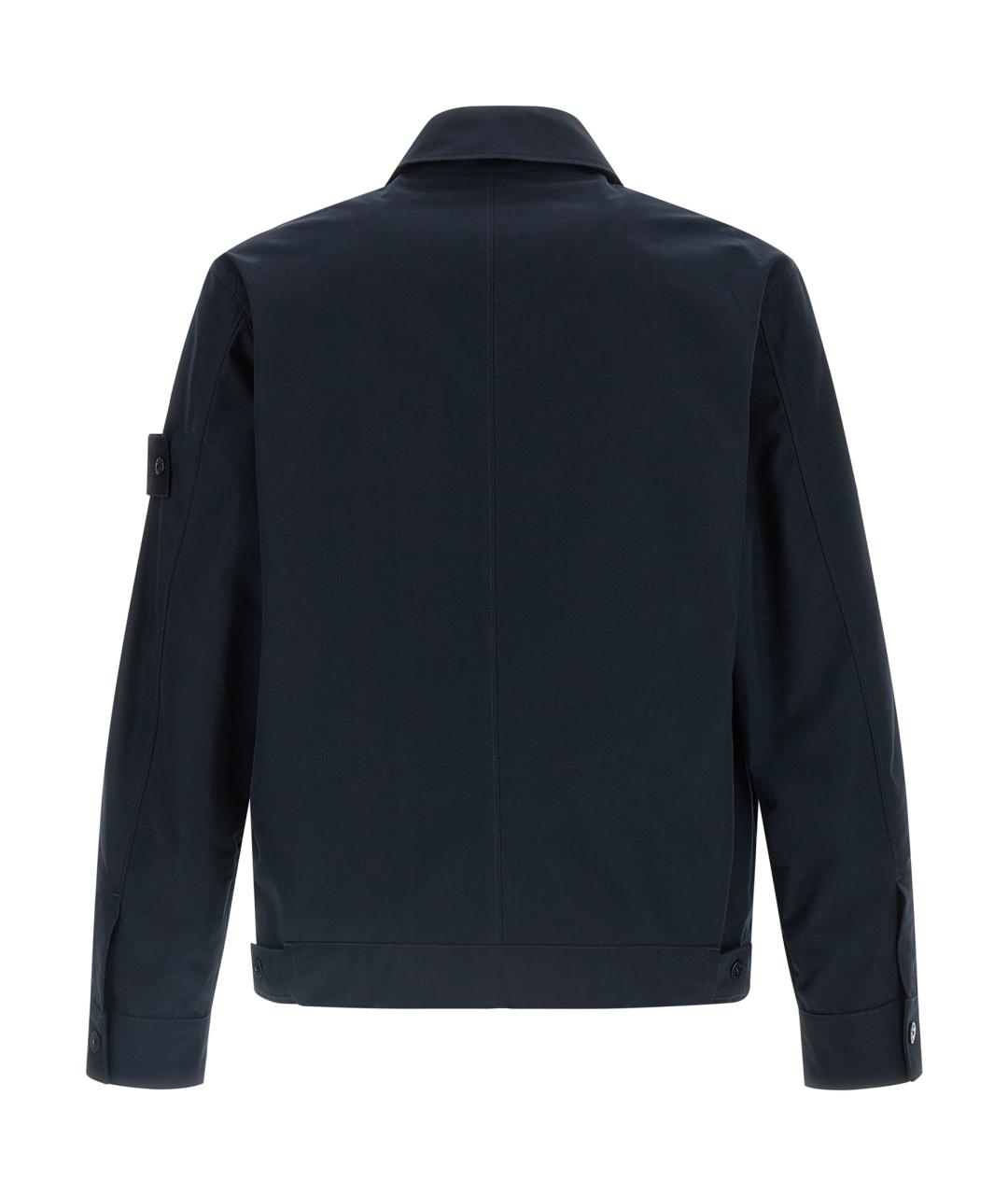 STONE ISLAND Синяя хлопковая кэжуал рубашка, фото 2