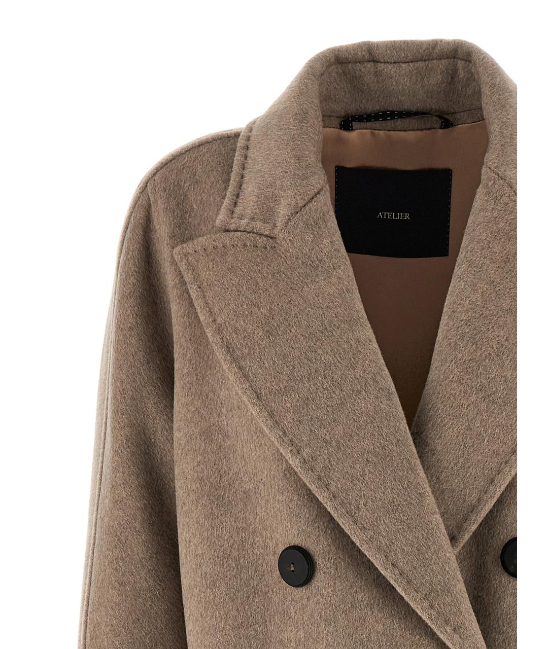 MAX MARA Серое шерстяное пальто, фото 3