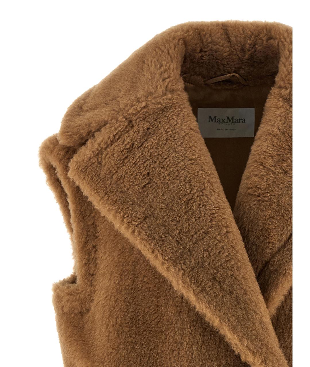 MAX MARA Бежевый шерстяной жилет, фото 3