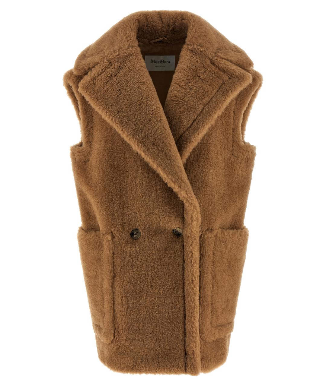 MAX MARA Бежевый шерстяной жилет, фото 1