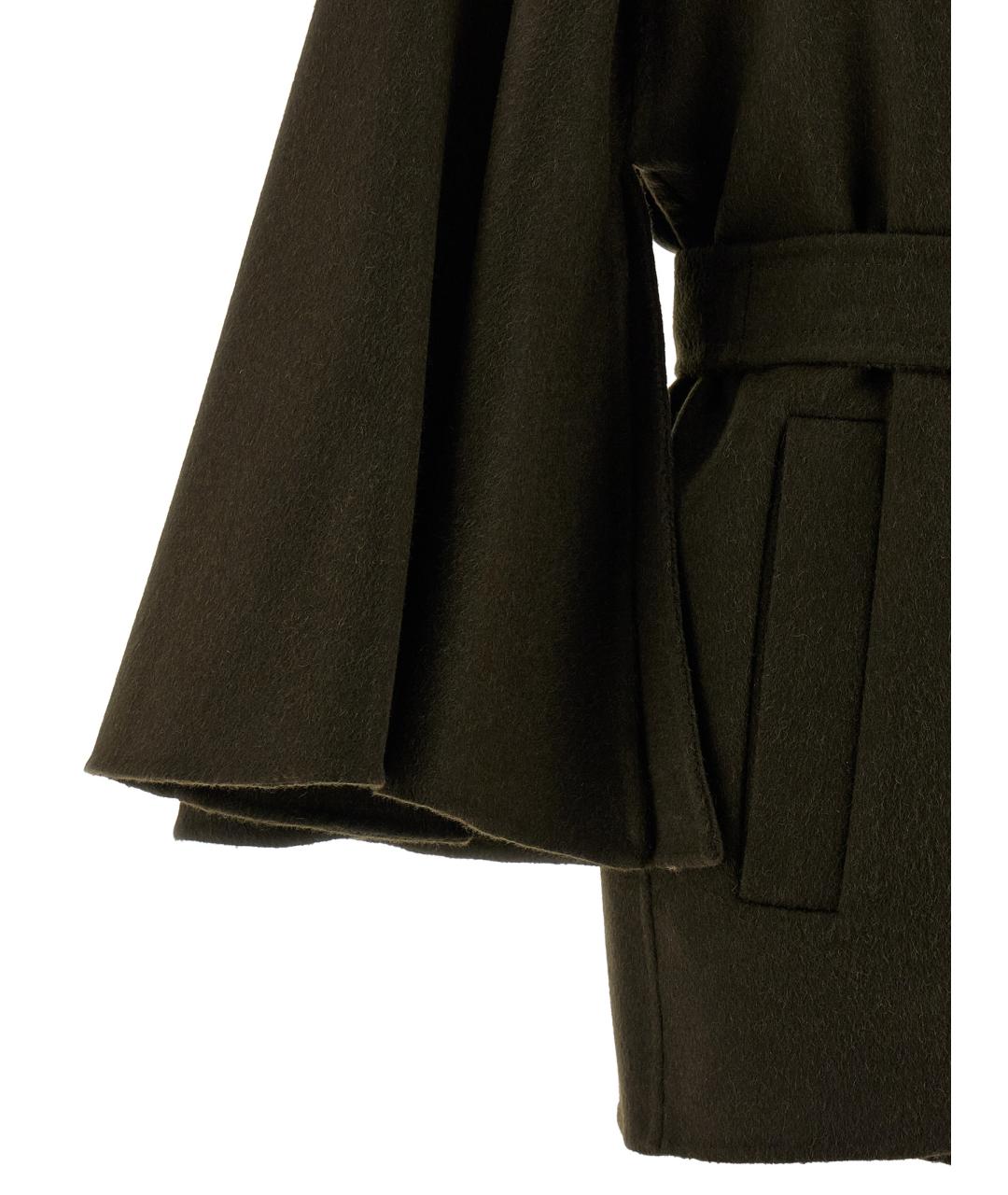 MAX MARA Зеленые шерстяное пальто, фото 4