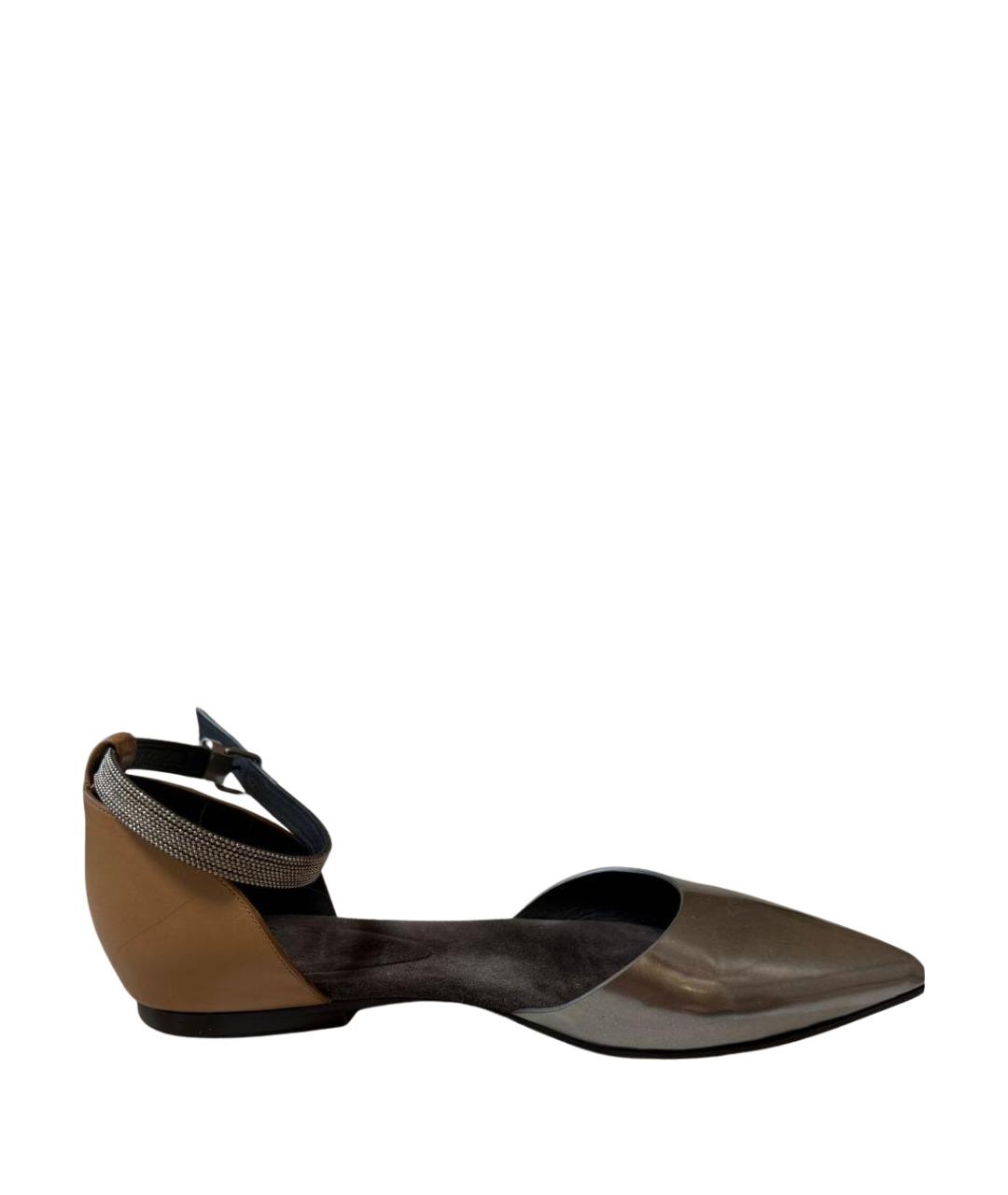 BRUNELLO CUCINELLI Мульти кожаные лодочки на низком каблуке, фото 1