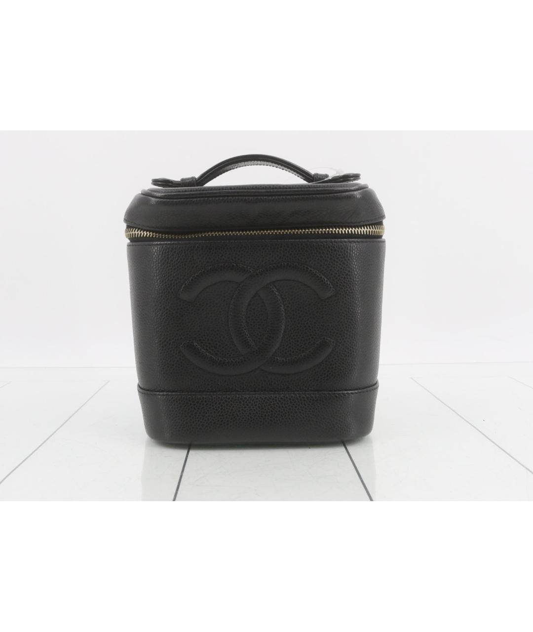 CHANEL Черная кожаная сумка тоут, фото 7