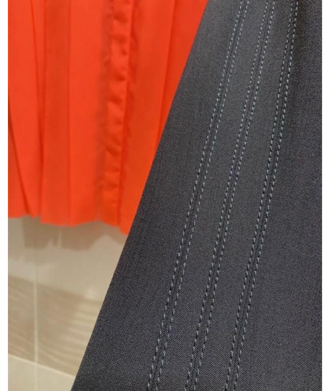 VICTORIA BECKHAM Черные полиэстеровые брюки широкие, фото 8