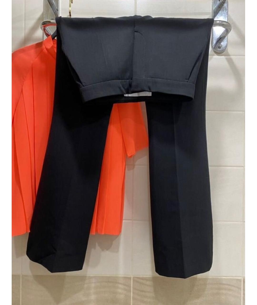 VICTORIA BECKHAM Черные полиэстеровые брюки широкие, фото 2