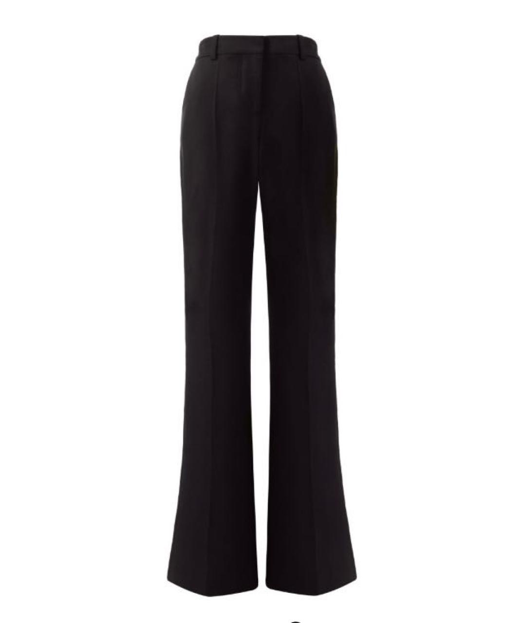 VICTORIA BECKHAM Черные полиэстеровые брюки широкие, фото 1