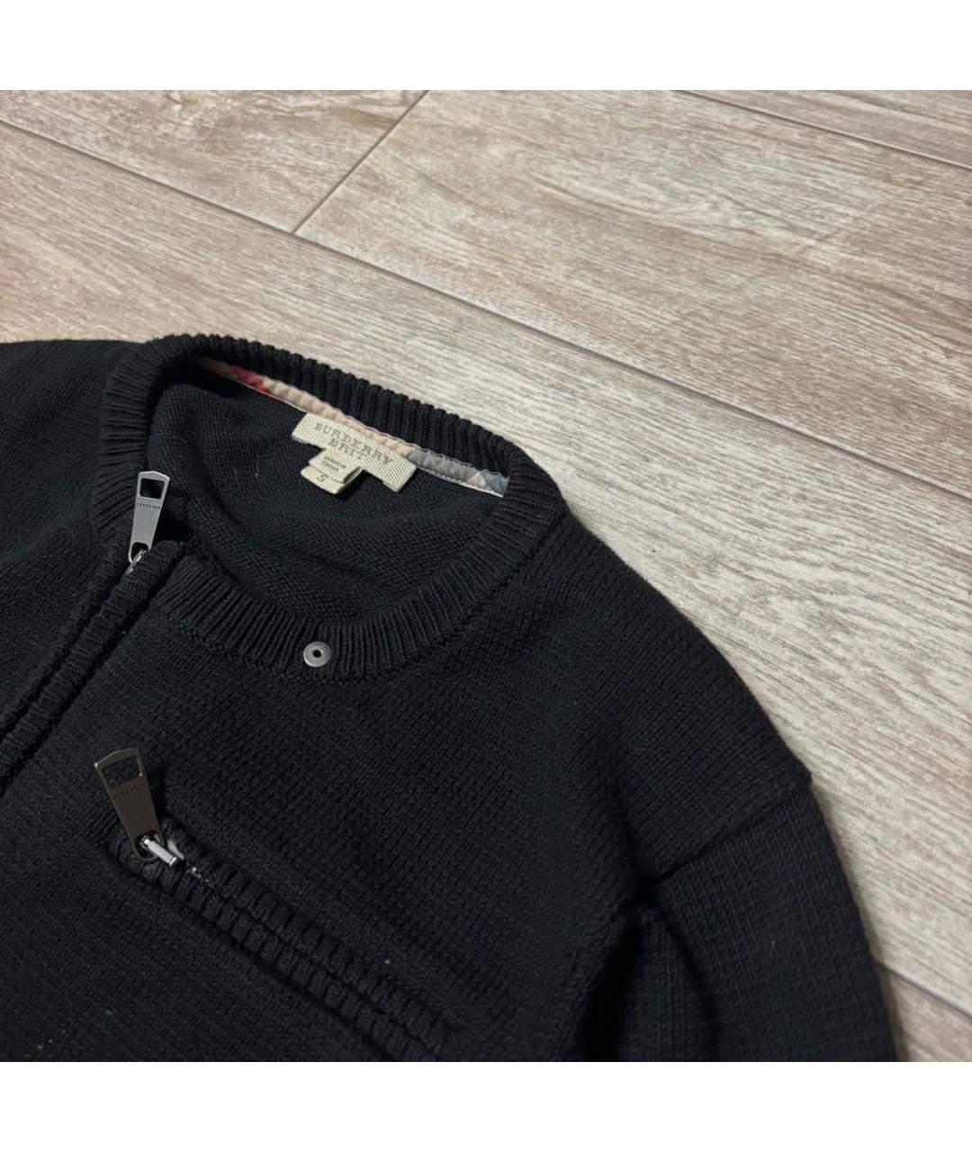 BURBERRY Черная хлопковая куртка, фото 2