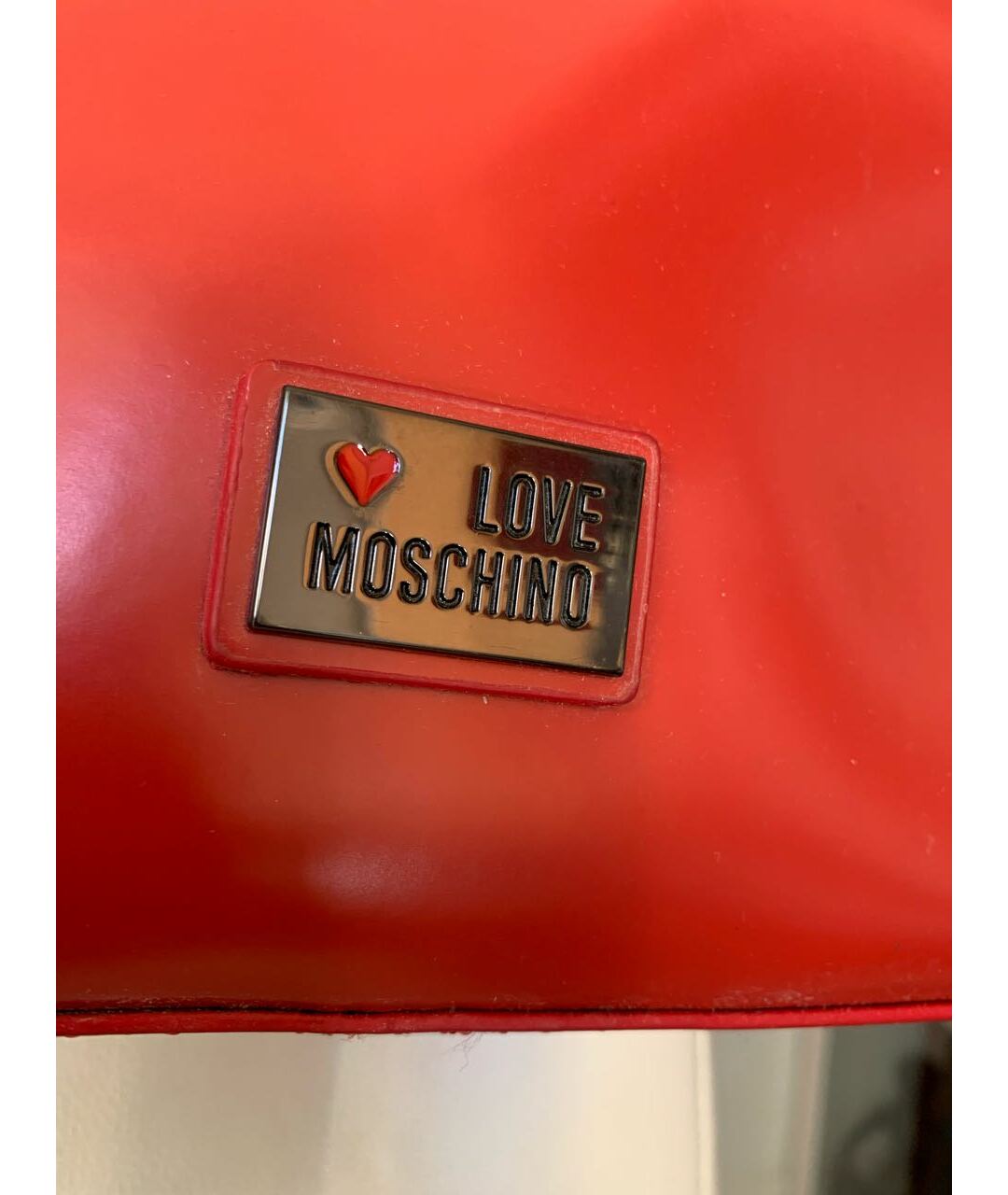 LOVE MOSCHINO Красная сумка тоут из искусственной кожи, фото 3