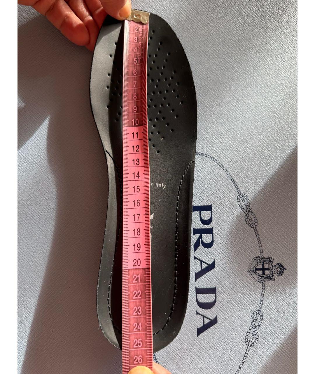 PRADA Черные кожаные ботинки, фото 6