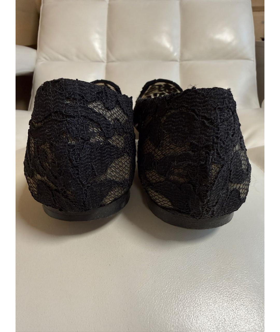 DOLCE&GABBANA Черные текстильные балетки, фото 4