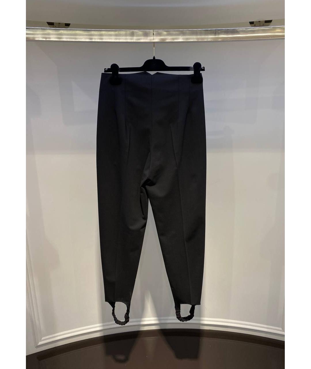 GIUSEPPE DI MORABITO Черные шерстяные прямые брюки, фото 2