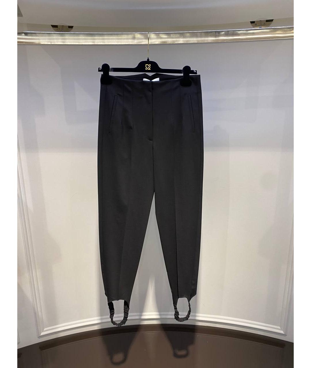 GIUSEPPE DI MORABITO Черные шерстяные прямые брюки, фото 3