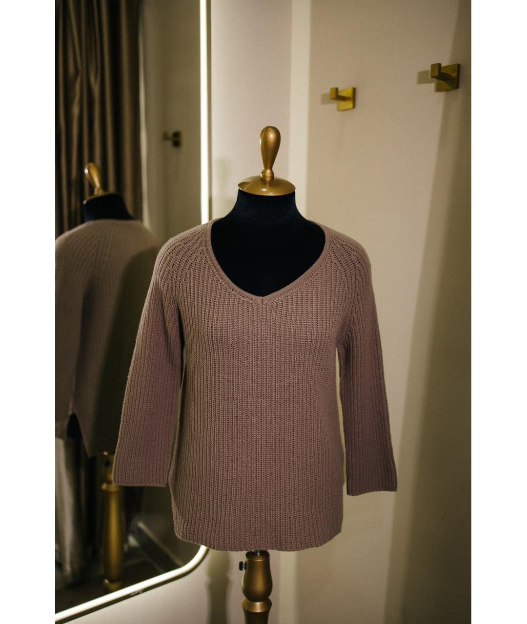 GENTRY PORTOFINO Коричневый шерстяной джемпер / свитер, фото 5