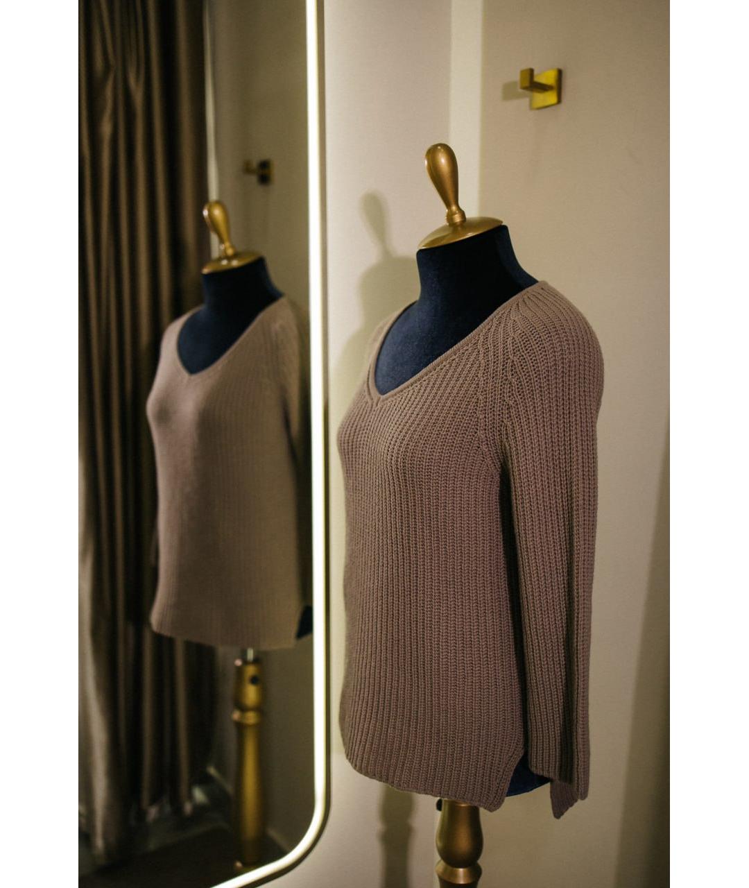 GENTRY PORTOFINO Коричневый шерстяной джемпер / свитер, фото 2