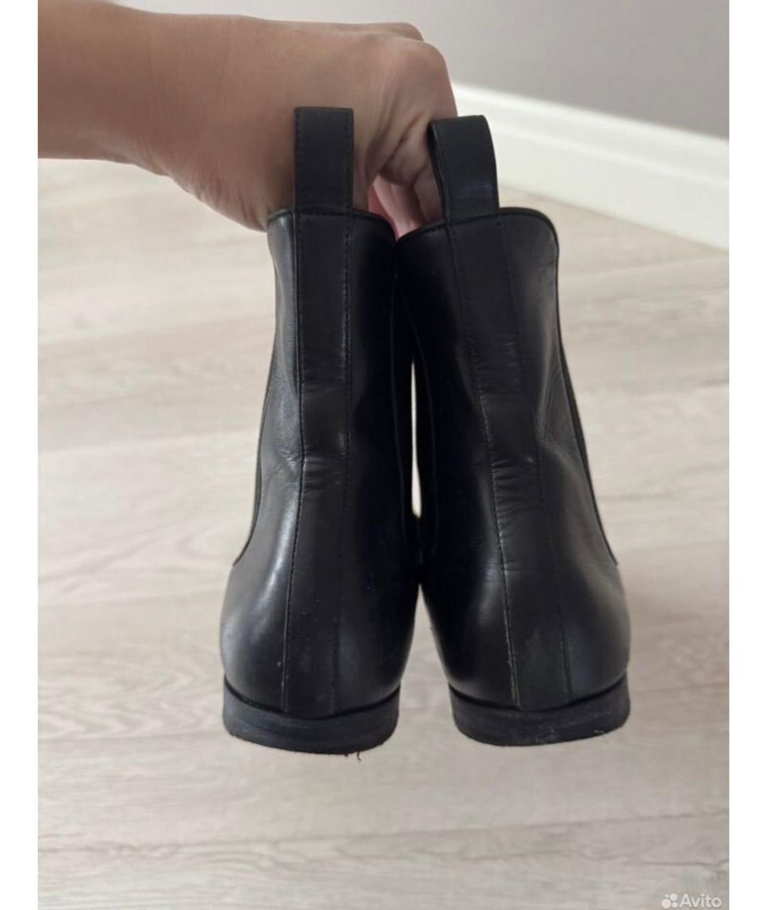 LOUIS VUITTON Черные кожаные ботинки, фото 4