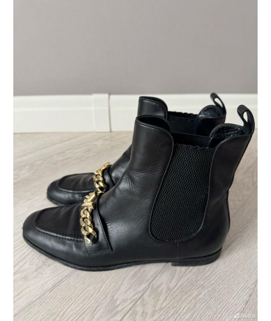 LOUIS VUITTON Черные кожаные ботинки, фото 6