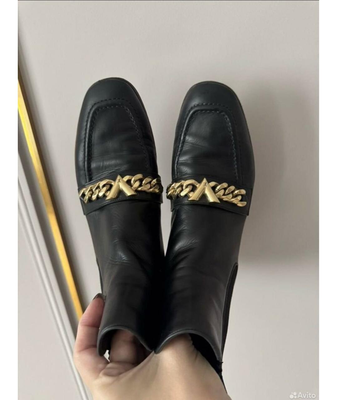 LOUIS VUITTON Черные кожаные ботинки, фото 3