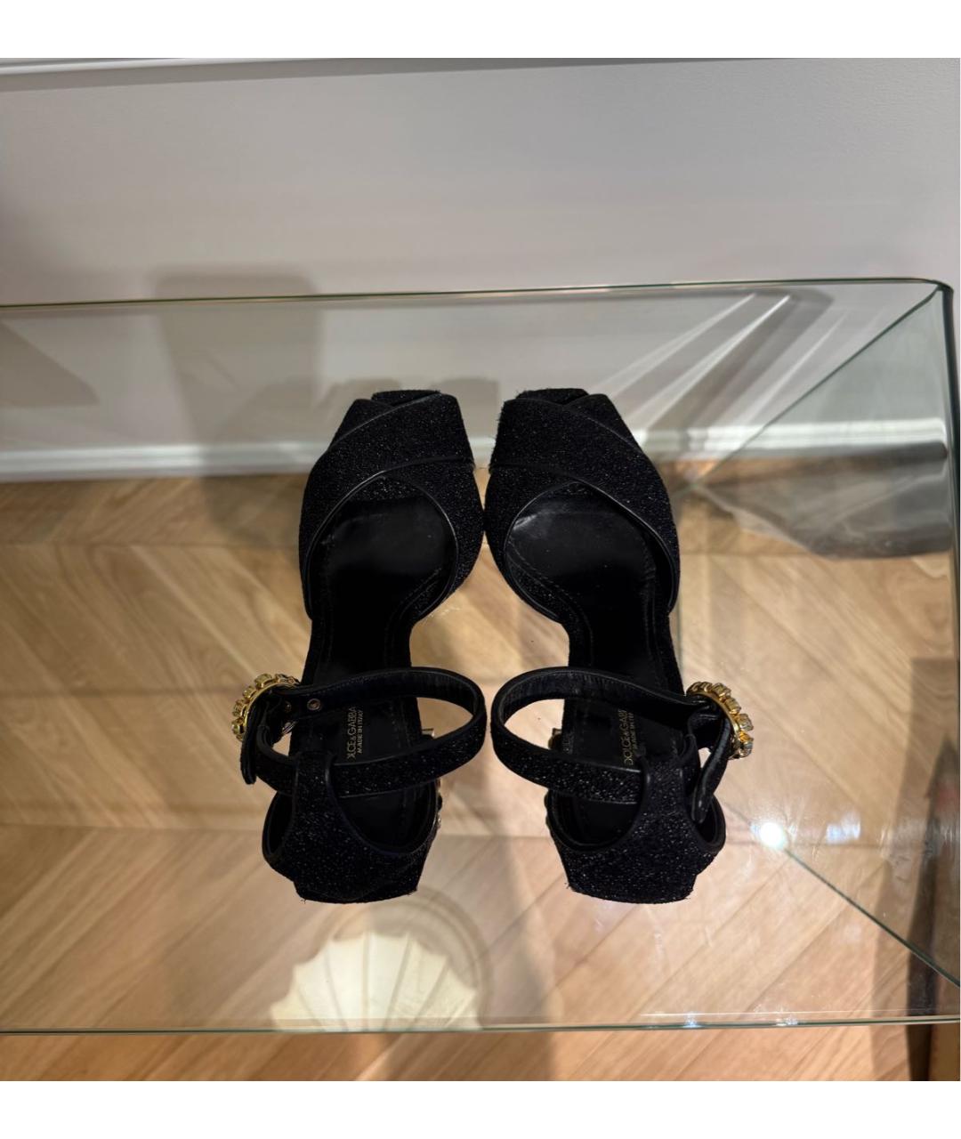 DOLCE&GABBANA Черные босоножки, фото 3