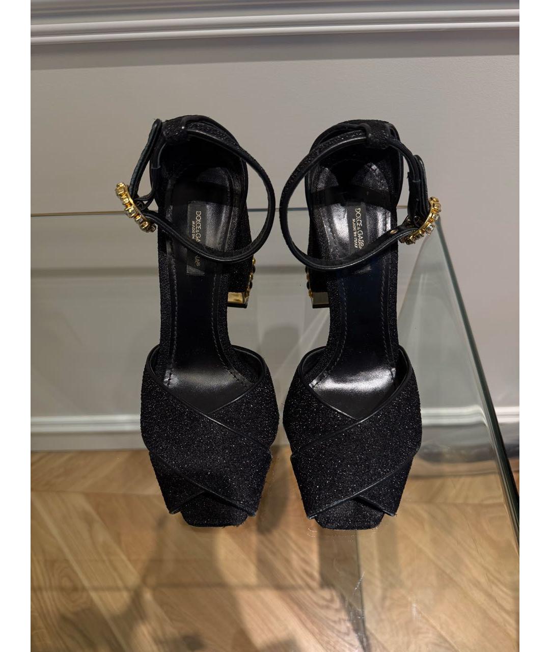 DOLCE&GABBANA Черные босоножки, фото 2