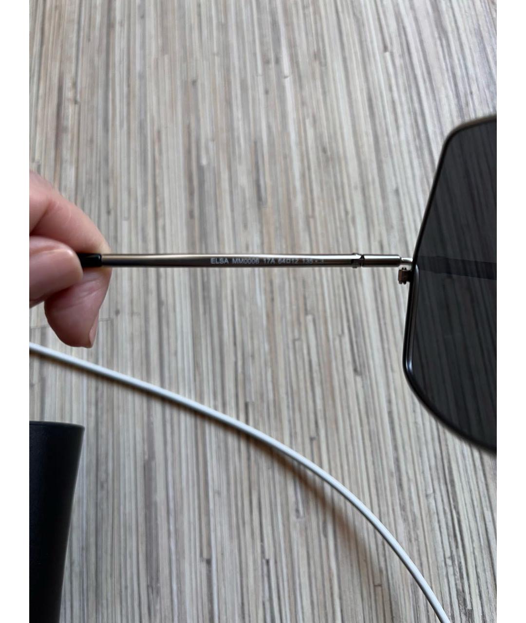 MAX MARA Черные пластиковые солнцезащитные очки, фото 4