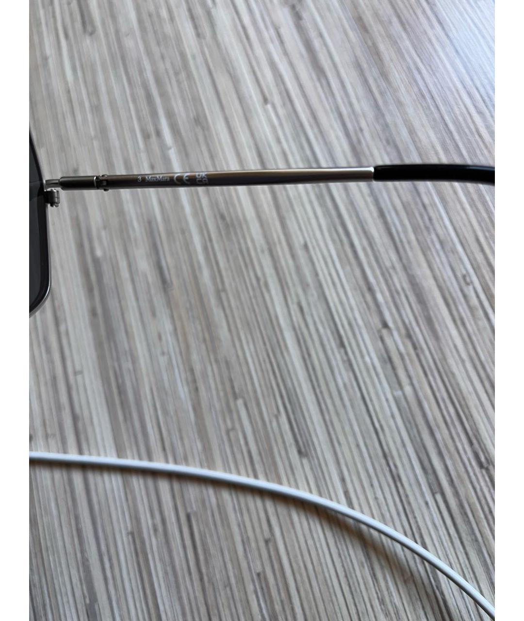 MAX MARA Черные пластиковые солнцезащитные очки, фото 3