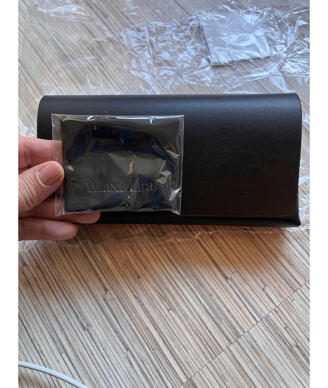 MAX MARA Черные пластиковые солнцезащитные очки, фото 7