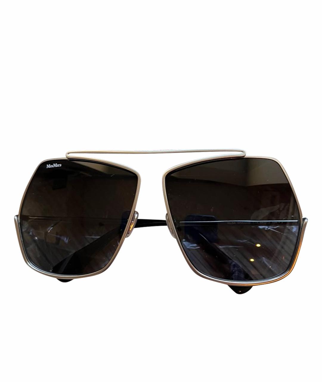 MAX MARA Черные пластиковые солнцезащитные очки, фото 1