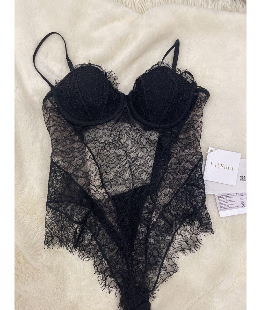 LA PERLA Черное кружевное боди, фото 8