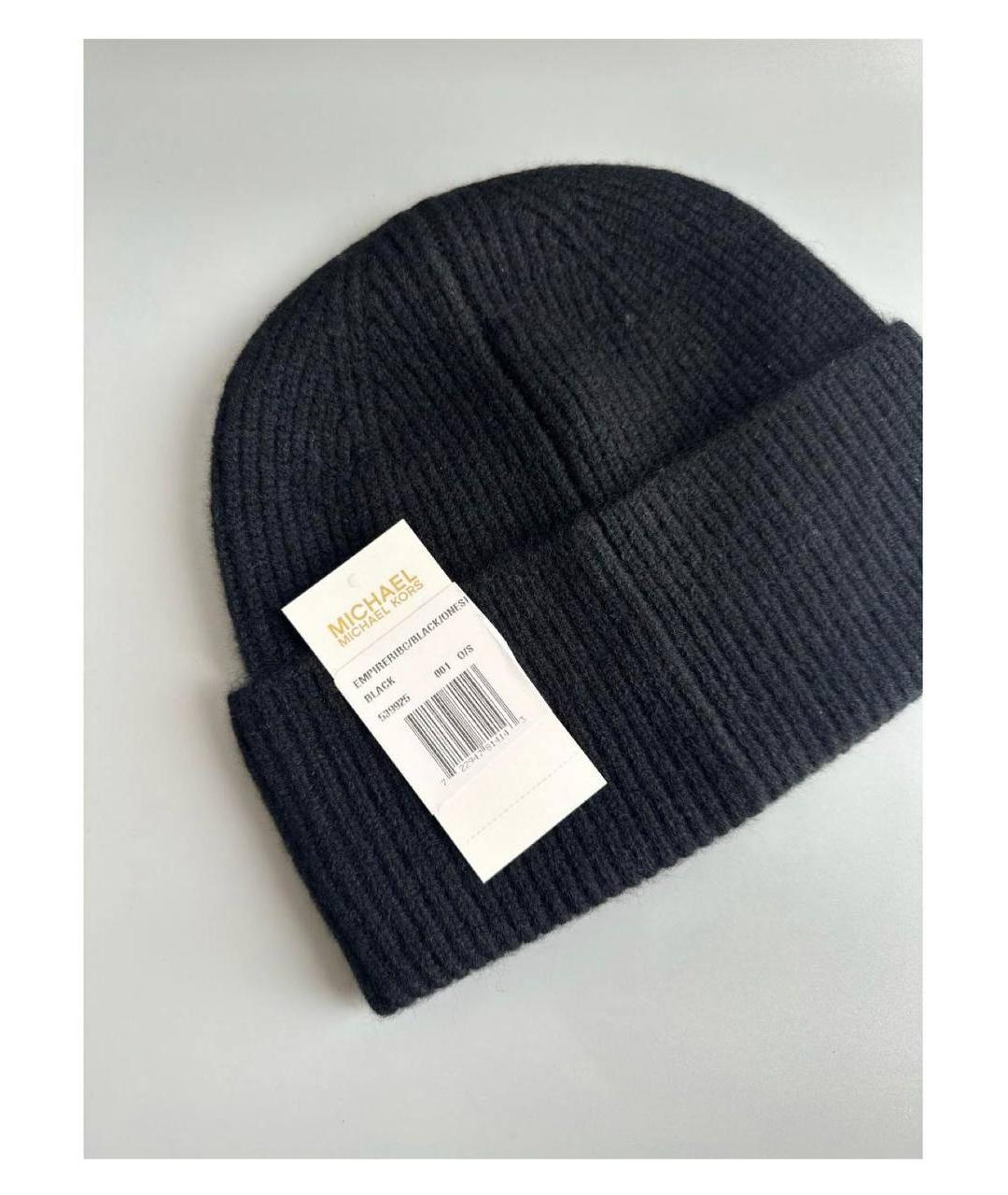 MICHAEL KORS Черная кашемировая шапка, фото 3