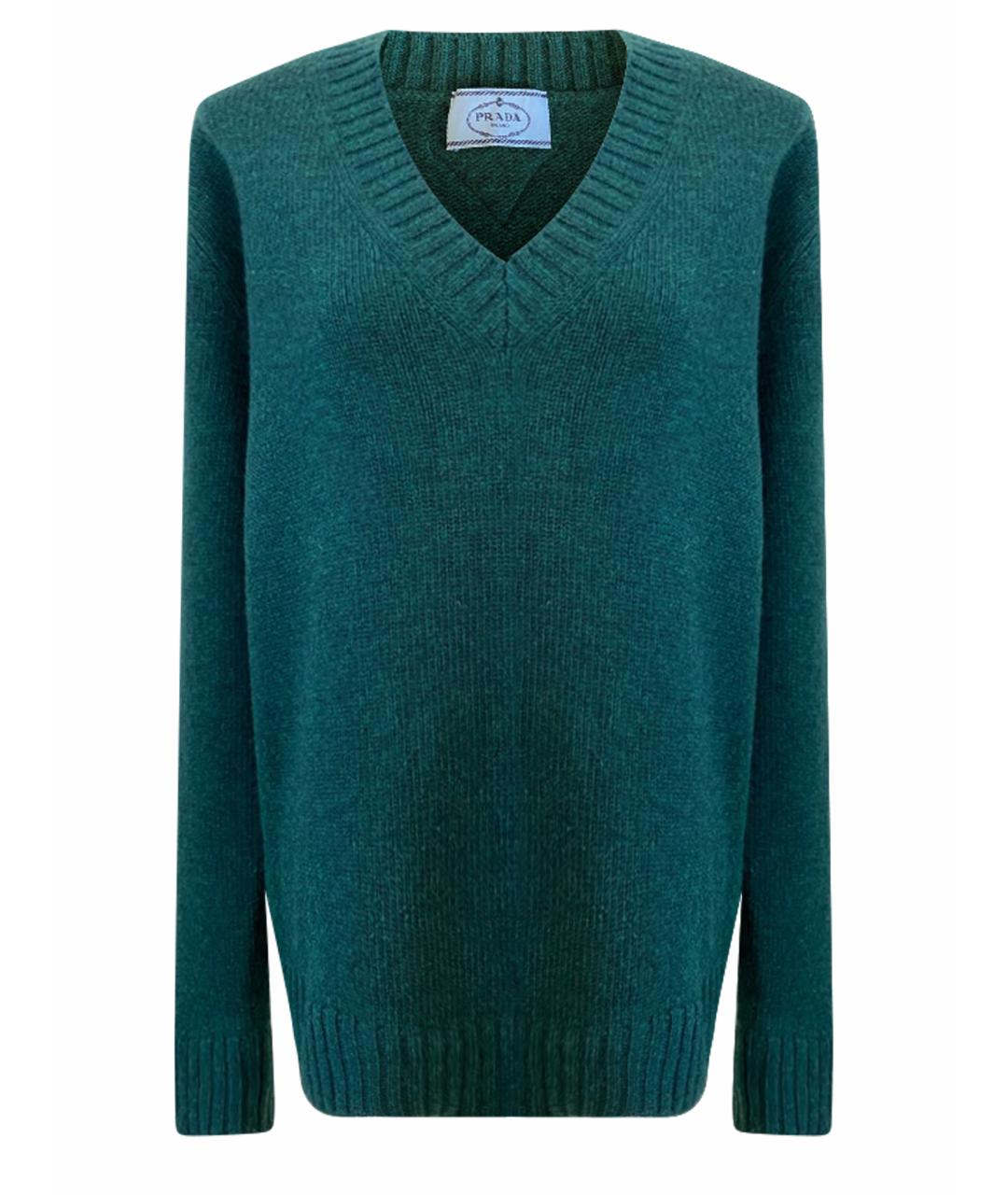PRADA Зеленый шерстяной джемпер / свитер, фото 1