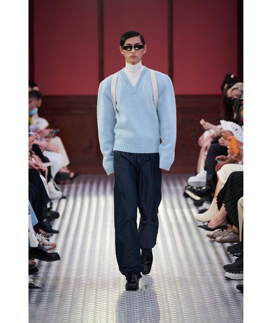 PRADA Зеленый шерстяной джемпер / свитер, фото 3