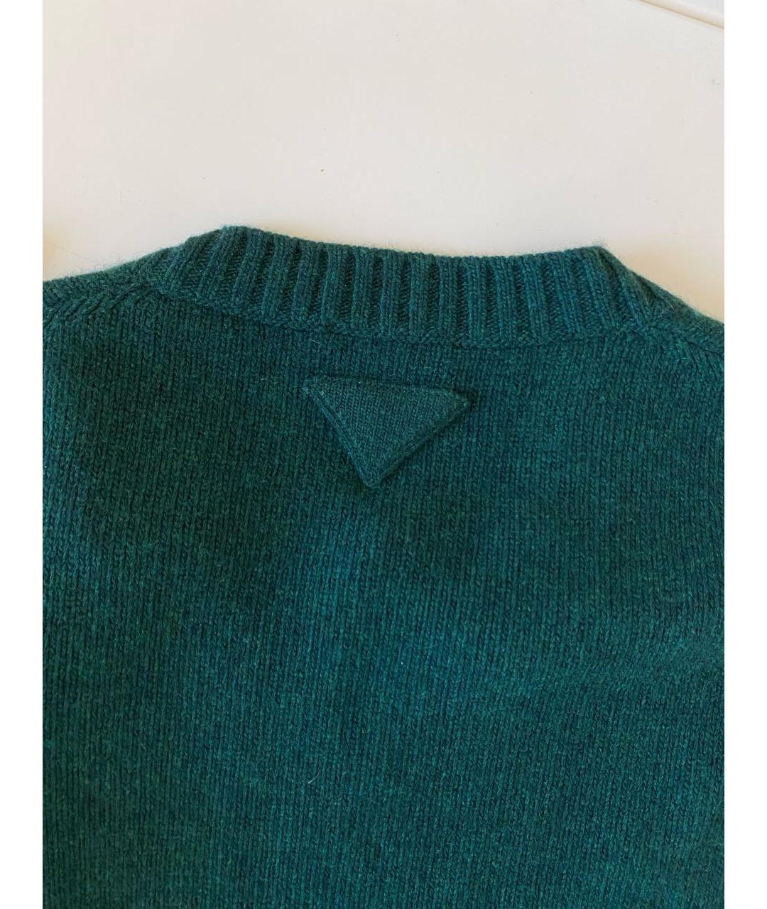 PRADA Зеленый шерстяной джемпер / свитер, фото 6