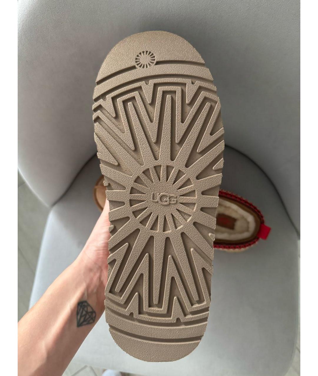 UGG AUSTRALIA Бежевые замшевые сабо, фото 6