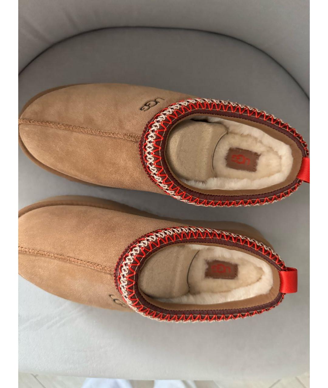 UGG AUSTRALIA Бежевые замшевые сабо, фото 4