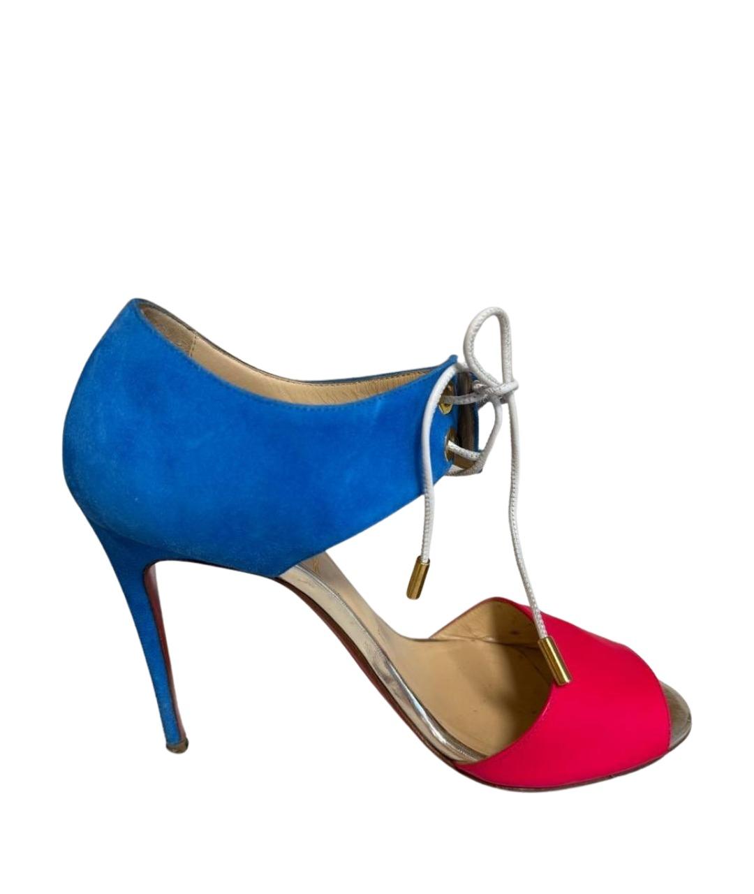 CHRISTIAN LOUBOUTIN Мульти замшевые босоножки, фото 1