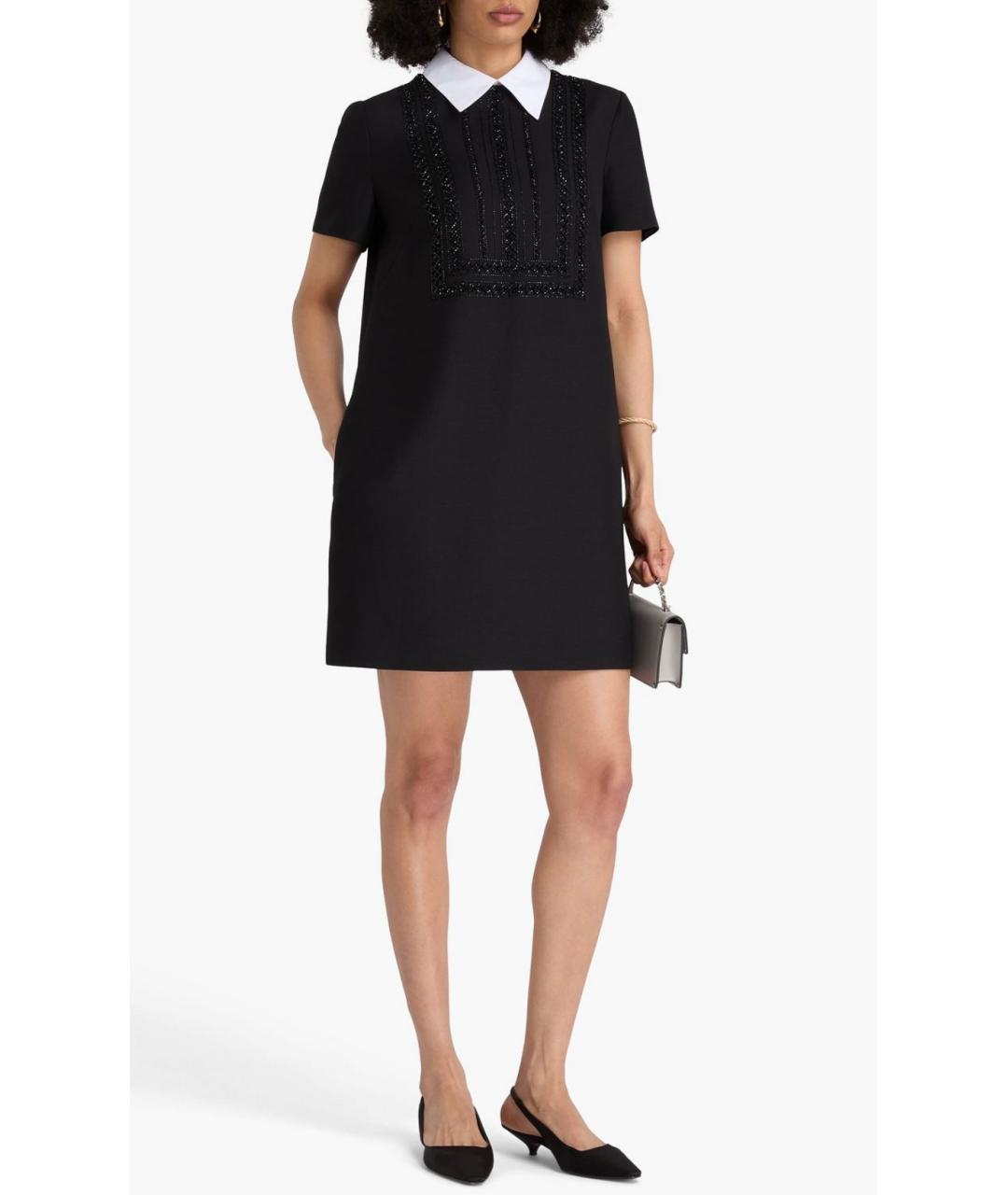 VALENTINO Черное хлопковое повседневное платье, фото 3