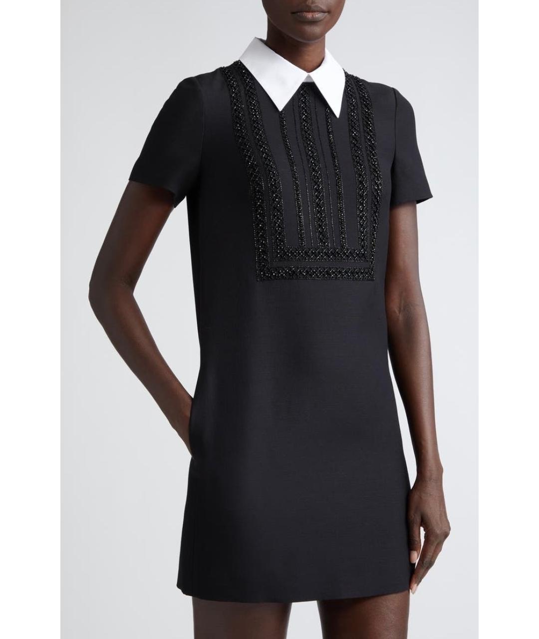 VALENTINO Черное хлопковое повседневное платье, фото 2