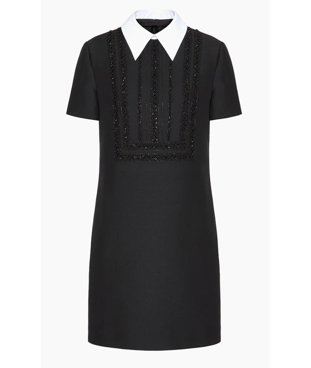 VALENTINO Черное хлопковое повседневное платье, фото 7