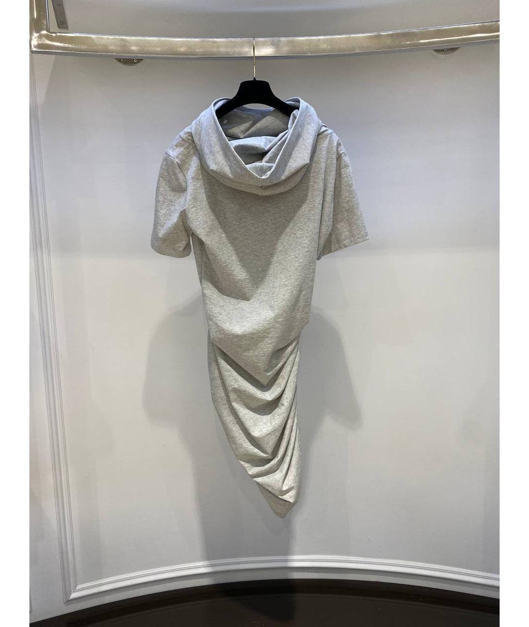 GIUSEPPE DI MORABITO Серое хлопковое повседневное платье, фото 2