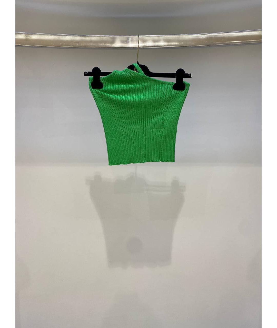 GIUSEPPE DI MORABITO Зеленая хлопковая майка, фото 3