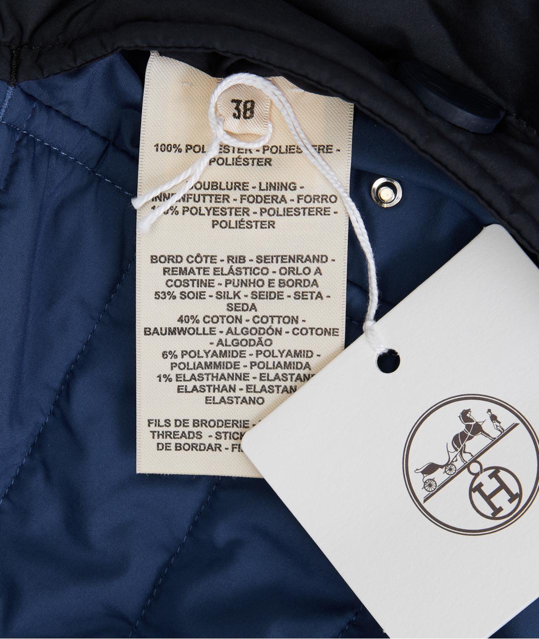 HERMES Синяя полиэстеровая куртка, фото 7
