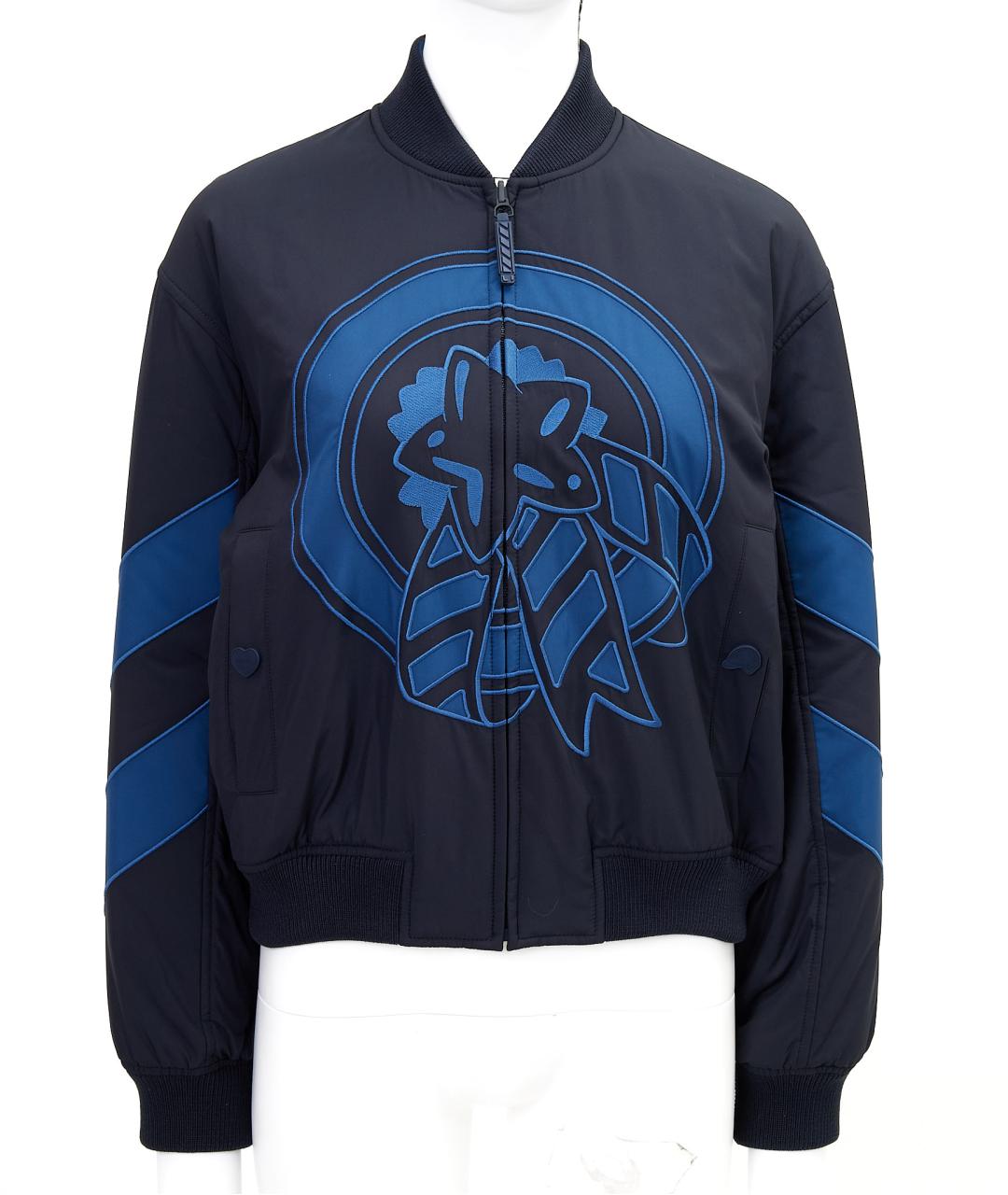 HERMES Синяя полиэстеровая куртка, фото 3