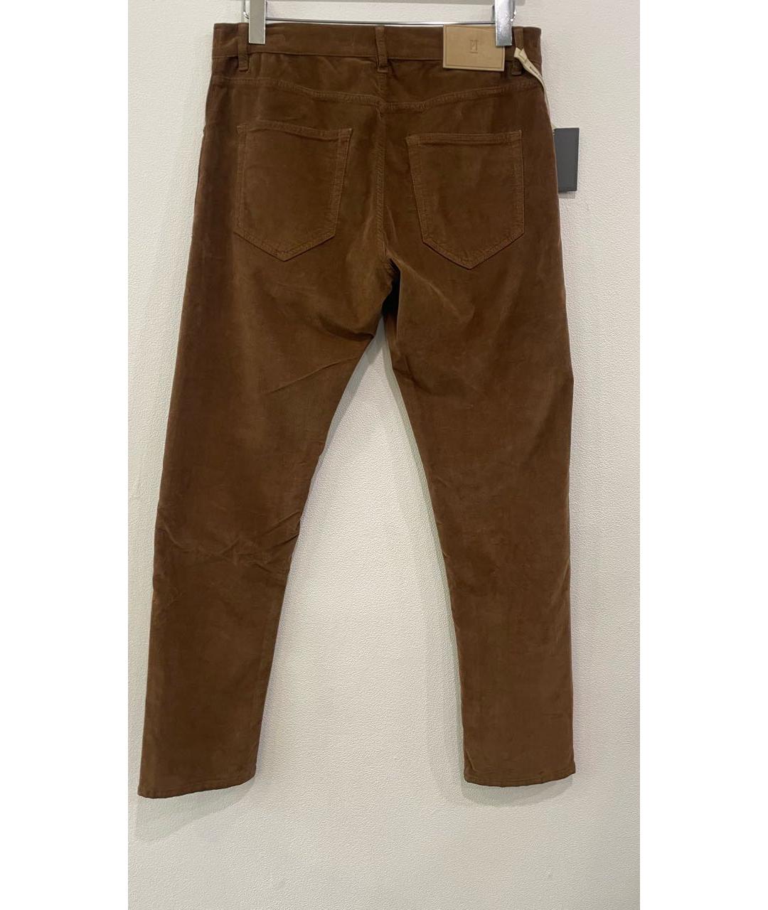 PT TORINO Коричневые бархатные повседневные брюки, фото 2