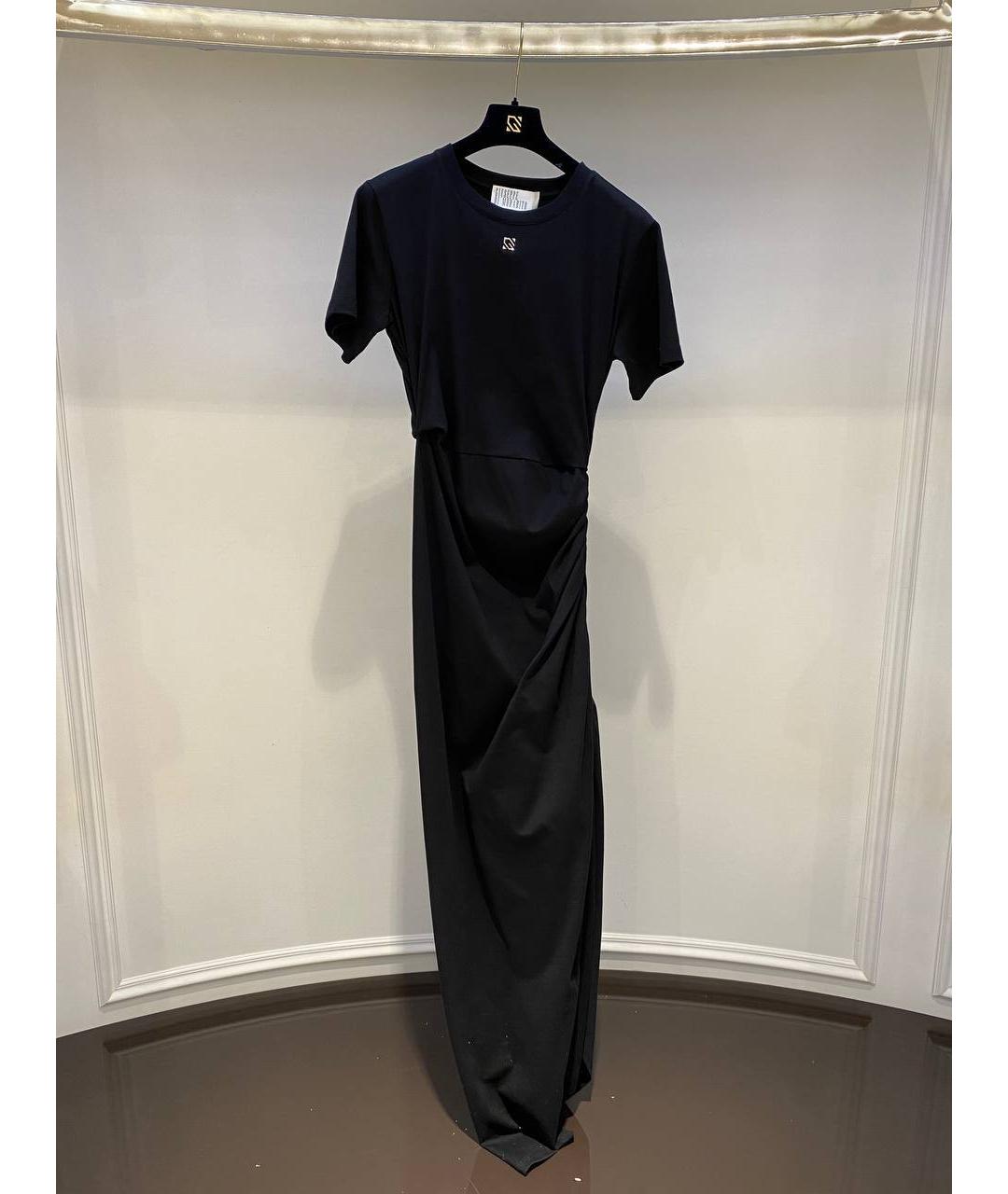 GIUSEPPE DI MORABITO Черное хлопковое повседневное платье, фото 3