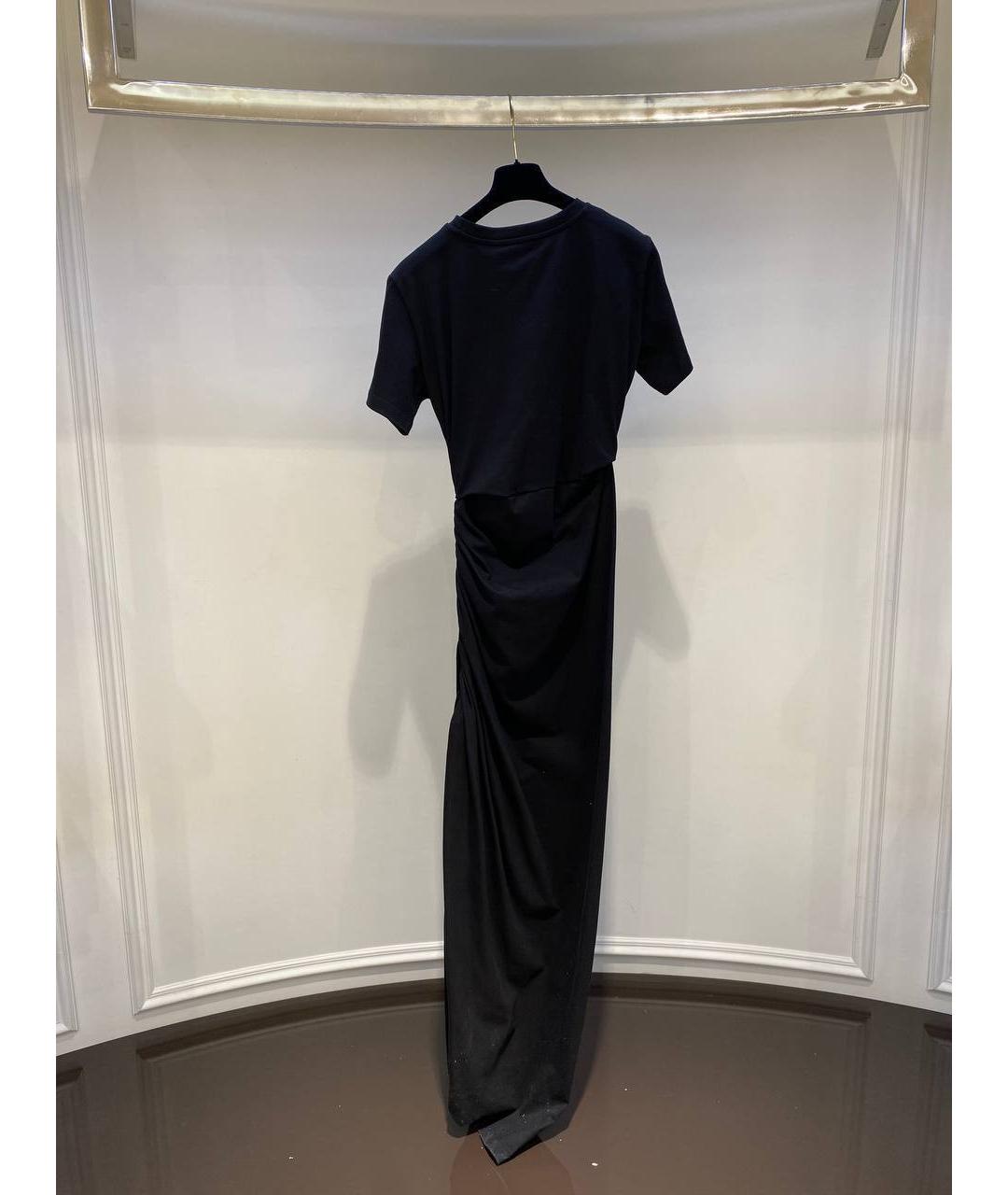 GIUSEPPE DI MORABITO Черное хлопковое повседневное платье, фото 2