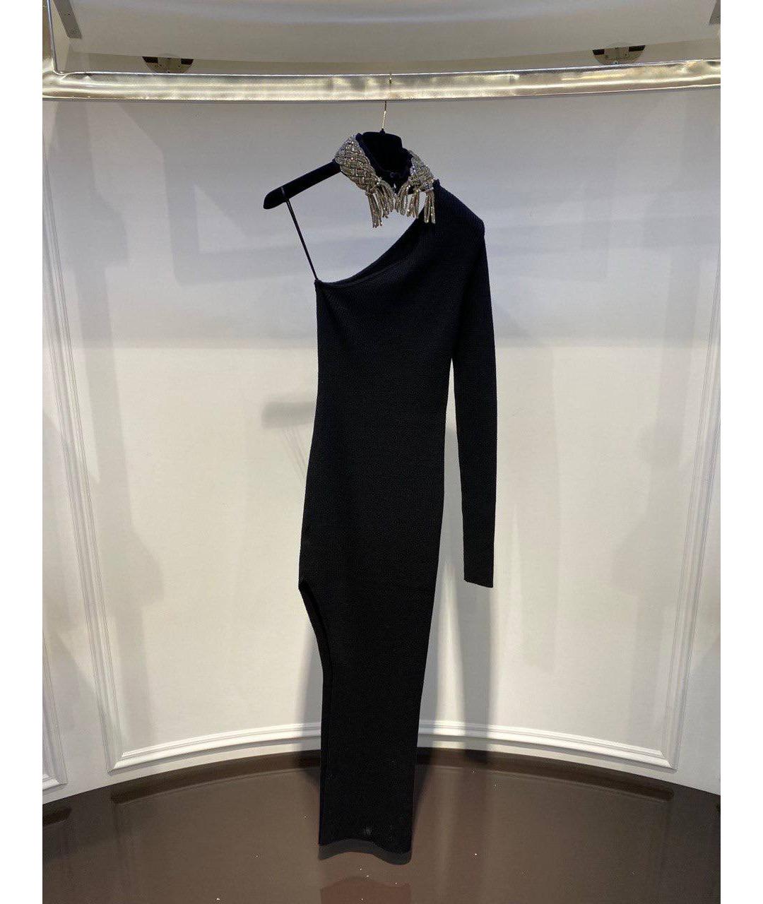 GIUSEPPE DI MORABITO Черное шерстяное вечернее платье, фото 3