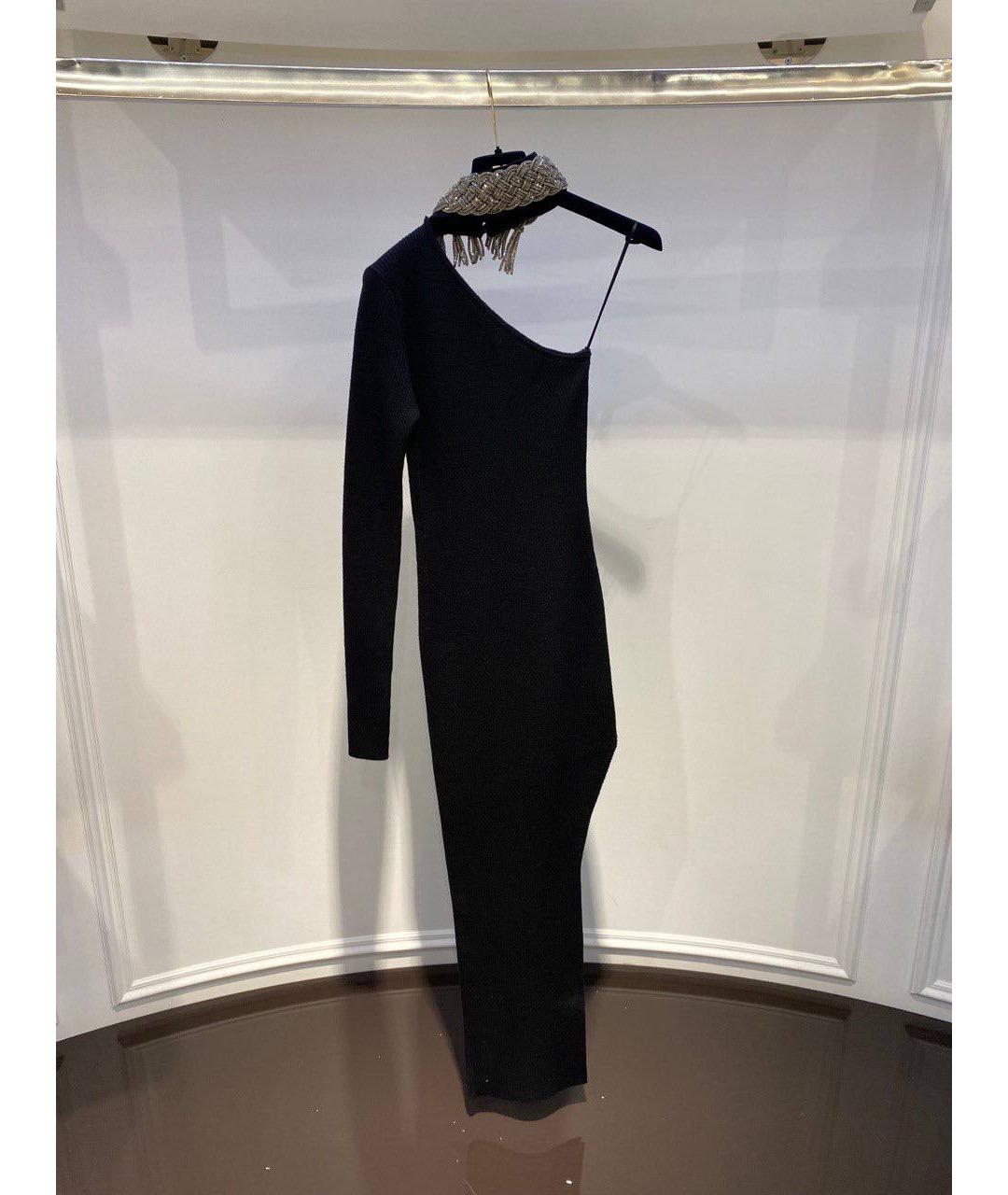 GIUSEPPE DI MORABITO Черное шерстяное вечернее платье, фото 2