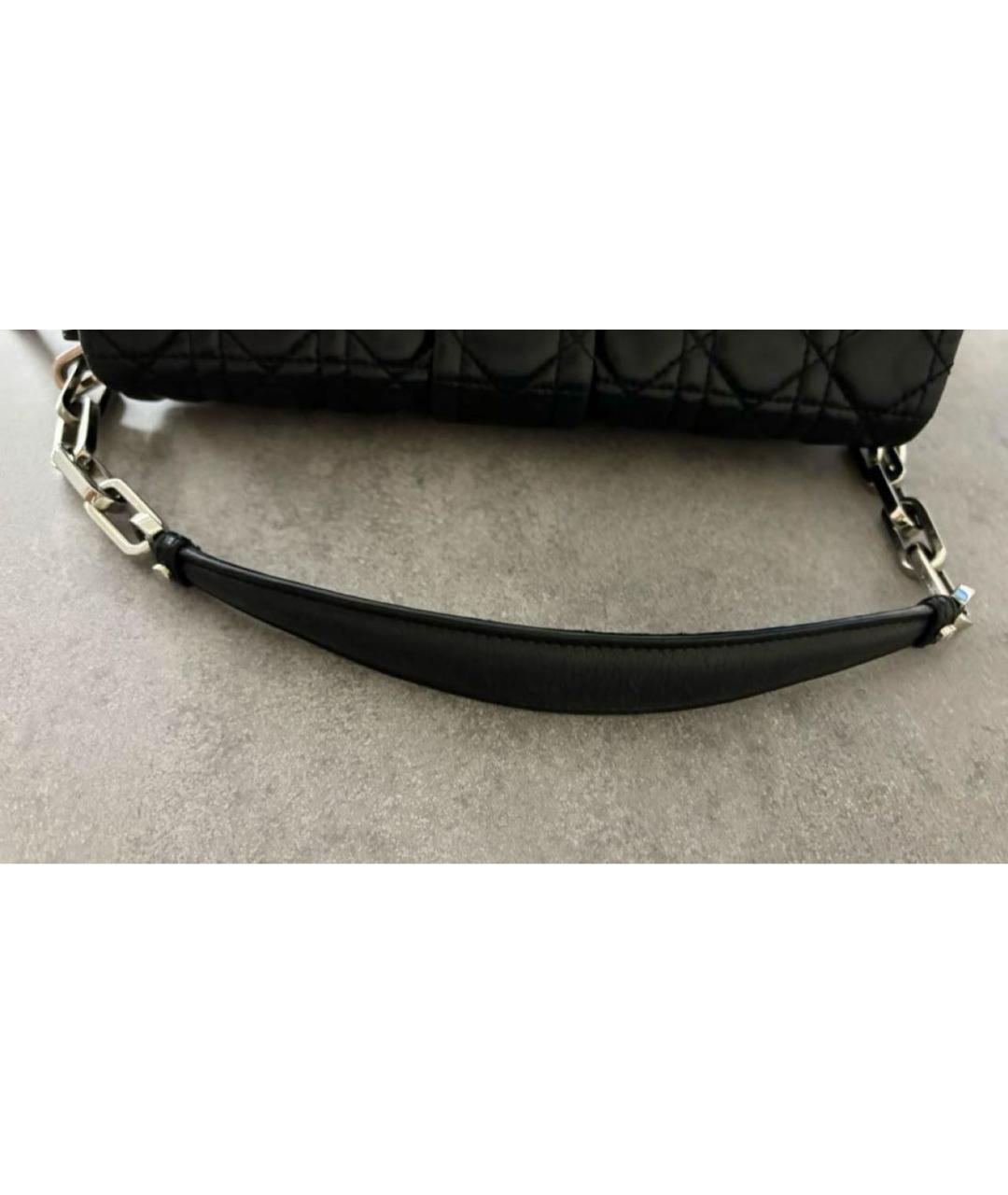 CHRISTIAN DIOR Черная кожаная сумка через плечо, фото 5