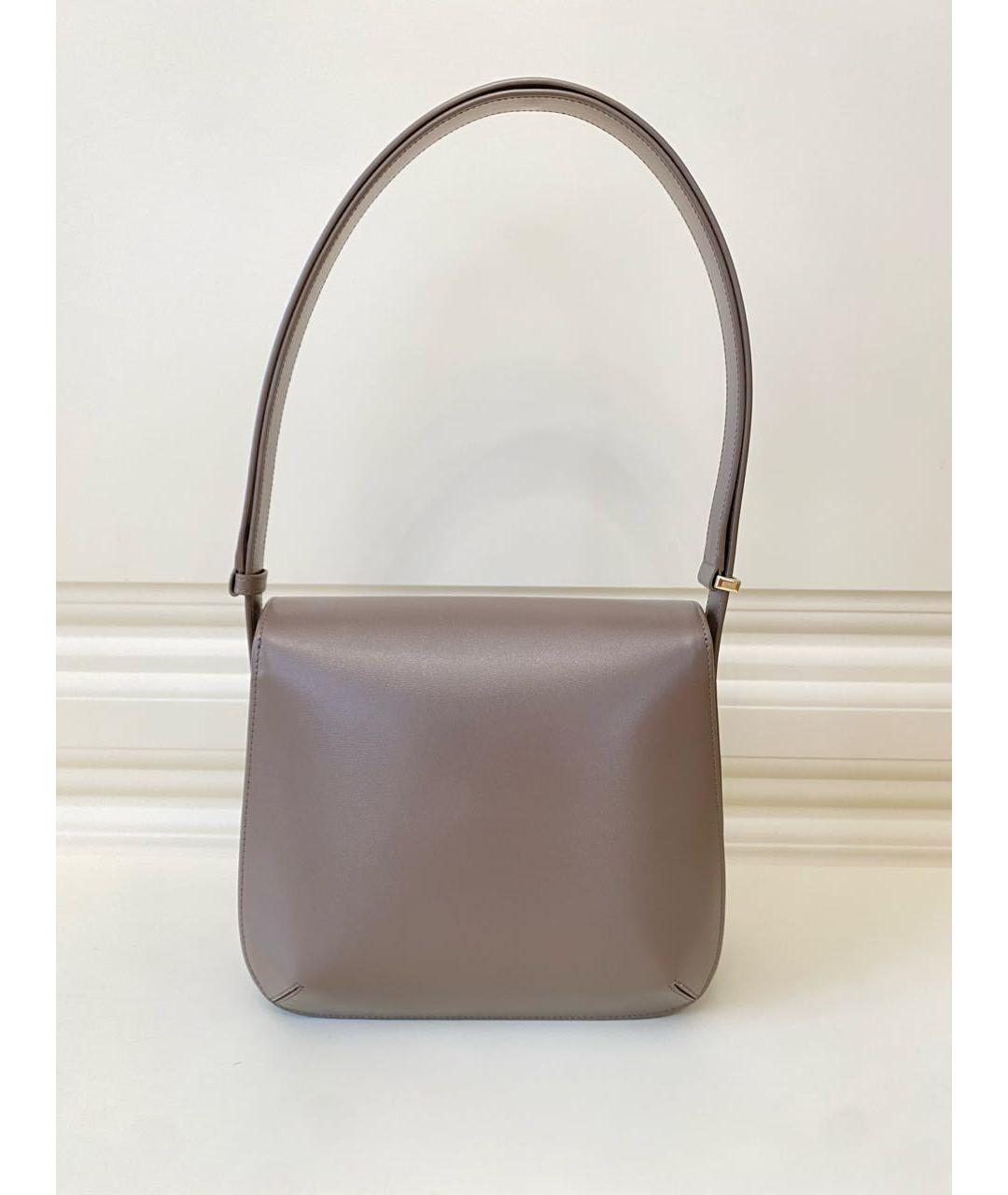 GIORGIO ARMANI Бежевая кожаная сумка через плечо, фото 6